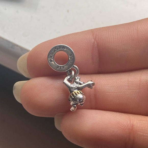 Pandora x Disney 100th anniversary Baloo Lab-grown diamond dangle charm - Picture 2 of 2